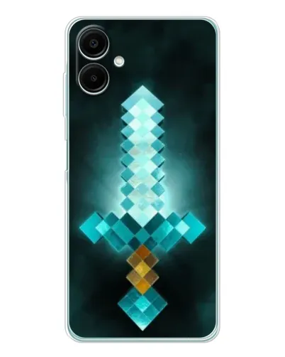Чехол для Samsung Galaxy A07 с картинкой «Алмазный меч неон»