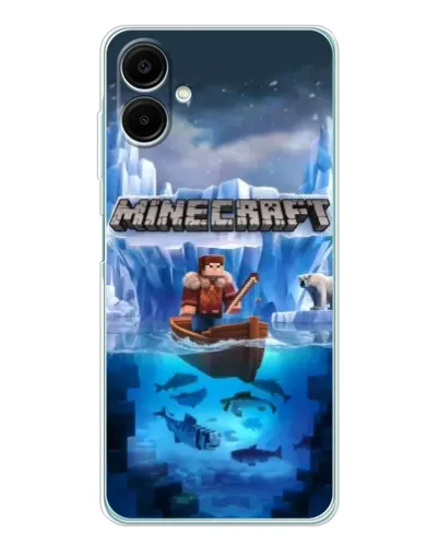 Чехол для Samsung Galaxy A07 с картинкой «Minecraft ледяной мир»