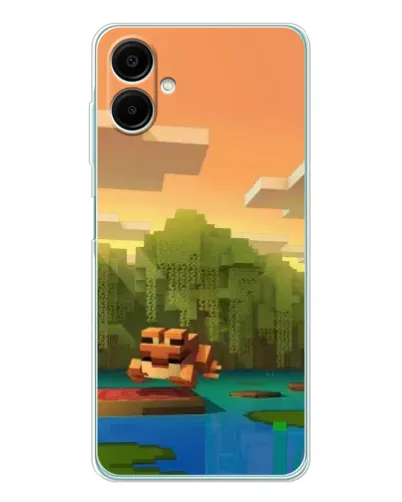 Чехол для Samsung Galaxy A07 с картинкой «Майнкрафт закат солнца»