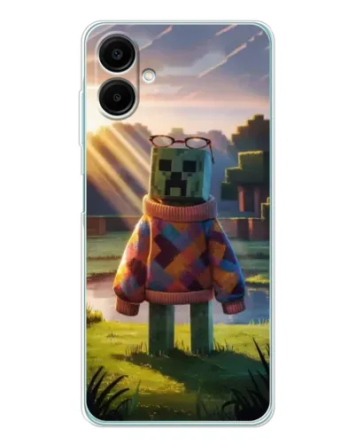 Чехол для Samsung Galaxy A07 с картинкой «Крипер в свитере»