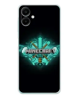 Чехол для Samsung Galaxy A07 с картинкой «Minecraft Diamond лого»