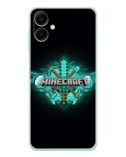 Чехол для Samsung Galaxy A07 с картинкой «Minecraft Diamond лого»