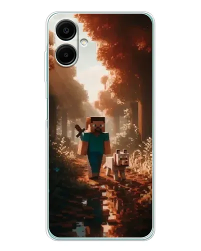 Чехол для Samsung Galaxy A07 с картинкой «Стив в лесу»