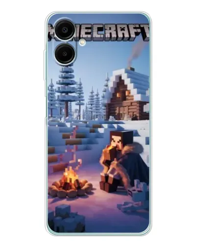 Чехол для Samsung Galaxy A07 с картинкой «Зимний Minecraft»