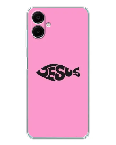 Чехол для Samsung Galaxy A07 с картинкой «Розовый символ Jesus» Чехол для Samsung Galaxy A07 с картинкой «Розовый символ Jesus»