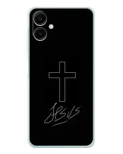 Чехол для Samsung Galaxy A07 с картинкой «Графический крест Jesus» Чехол для Samsung Galaxy A07 с картинкой «Графический крест Jesus»