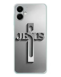Чехол для Samsung Galaxy A07 с картинкой «Металлический крест Jesus» Чехол для Samsung Galaxy A07 с картинкой «Металлический крест Jesus»