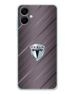 Чехол для Samsung Galaxy A07 с картинкой «Металлическая текстура Tesla» Чехол для Samsung Galaxy A07 с картинкой «Металлическая текстура Tesla»