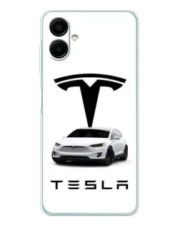 Чехол для Samsung Galaxy A07 с картинкой «Tesla White Style» Чехол для Samsung Galaxy A07 с картинкой «Tesla White Style»
