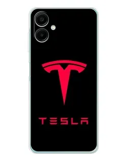 Чехол для Samsung Galaxy A07 с картинкой «Tesla Red Logo» Чехол для Samsung Galaxy A07 с картинкой «Tesla Red Logo»