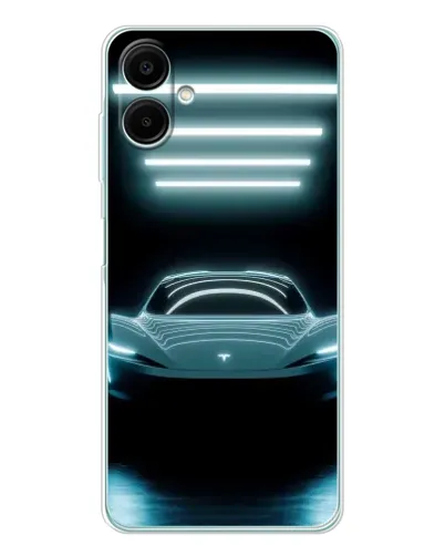 Чехол для Samsung Galaxy A07 с картинкой «Tesla в неоне» Чехол для Samsung Galaxy A07 с картинкой «Tesla в неоне»