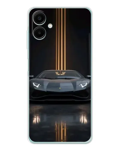 Чехол для Samsung Galaxy A07 с картинкой «Lamborghini золотые линии»