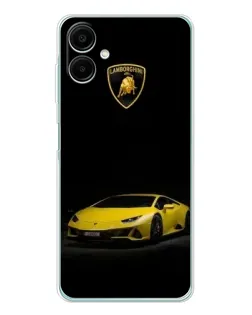 Чехол для Samsung Galaxy A07 с картинкой «Lamborghini желтый акцент»
