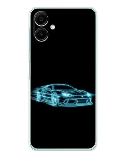Чехол для Samsung Galaxy A07 с картинкой «Неоновый контур Lamborghini»