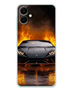 Чехол для Samsung Galaxy A07 с картинкой «Lamborghini в огне»