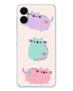 Чехол для Samsung Galaxy A07 с картинкой «Pusheen трио» Чехол для Samsung Galaxy A07 с картинкой «Pusheen трио»