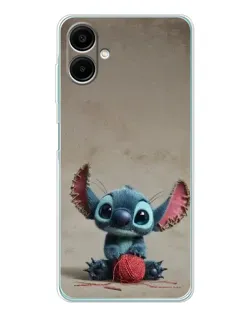 Чехол для Samsung Galaxy A07 с картинкой «Стич на коричневом фоне» Чехол для Samsung Galaxy A07 с картинкой «Стич на коричневом фоне»
