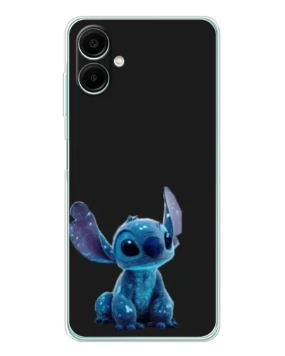Чехол для Samsung Galaxy A07 с картинкой «Стич на черном»