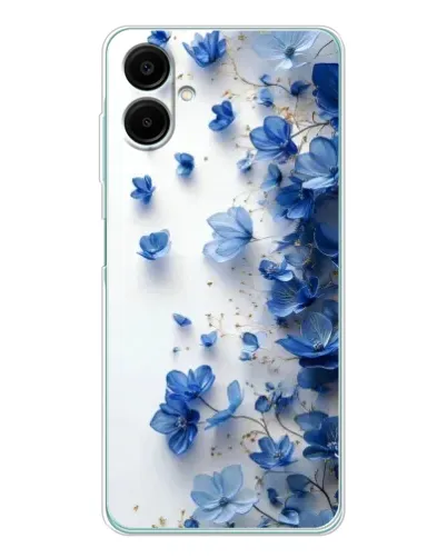 Чехол для Samsung Galaxy A07 с картинкой «Голубой цветочный каскад»