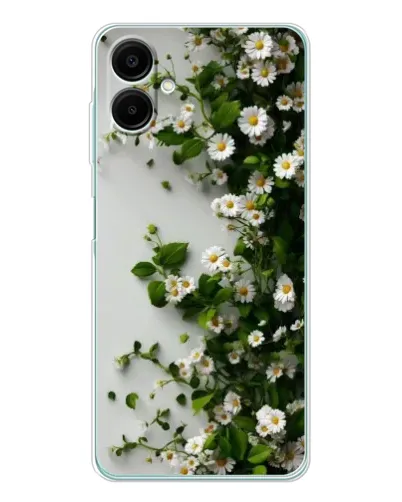 Чехол для Samsung Galaxy A07 с картинкой «Ветка мелких белых цветов»