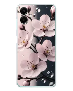 Чехол для Samsung Galaxy A07 с картинкой «Нежная сакура и капли» Чехол для Samsung Galaxy A07 с картинкой «Нежная сакура и капли»