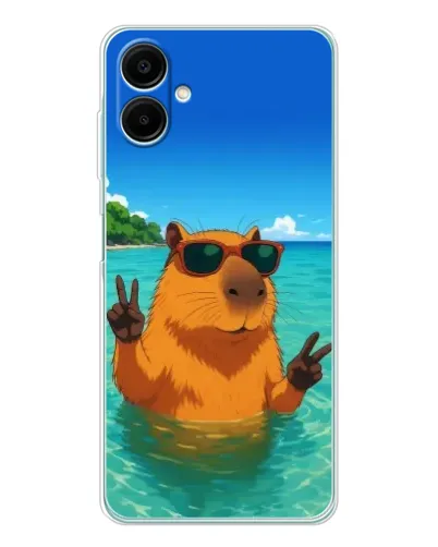Чехол для Samsung Galaxy A07 с картинкой «Морская капибара»