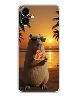 Чехол для Samsung Galaxy A07 с картинкой «Капибара с пиццей» Чехол для Samsung Galaxy A07 с картинкой «Капибара с пиццей»