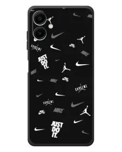 Чехол для Samsung Galaxy A08 с картинкой «Nike Black Pattern» Чехол для Samsung Galaxy A08 с картинкой «Nike Black Pattern»