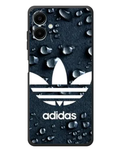 Чехол для Samsung Galaxy A08 с картинкой «Adidas Trefoil Blue»