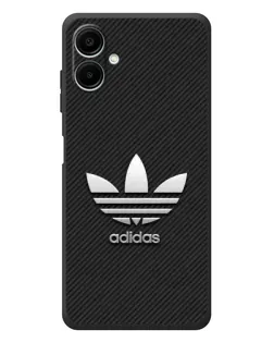 Чехол для Samsung Galaxy A08 с картинкой «Adidas Карбоновая текстура»