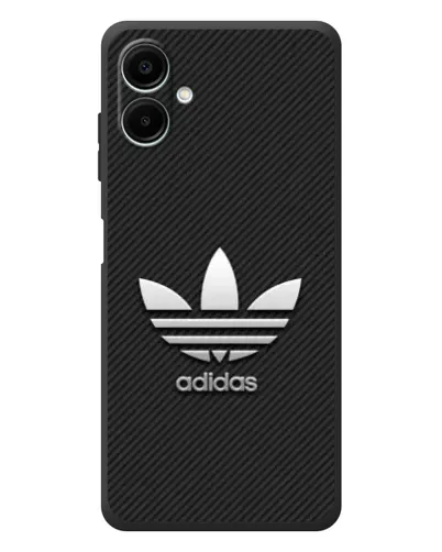 Чехол для Samsung Galaxy A08 с картинкой «Adidas Карбоновая текстура»