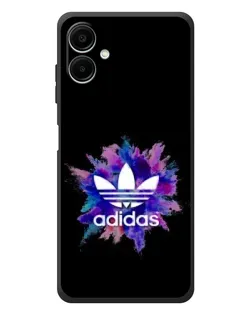 Чехол для Samsung Galaxy A08 с картинкой «Взрыв красок Adidas»