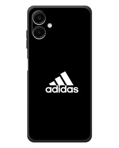 Чехол для Samsung Galaxy A08 с картинкой «Черная классика Adidas»
