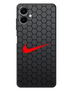 Чехол для Samsung Galaxy A08 с картинкой «Nike — карбоновая сетка» Чехол для Samsung Galaxy A08 с картинкой «Nike — карбоновая сетка»