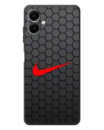 Чехол для Samsung Galaxy A08 с картинкой «Nike — карбоновая сетка»