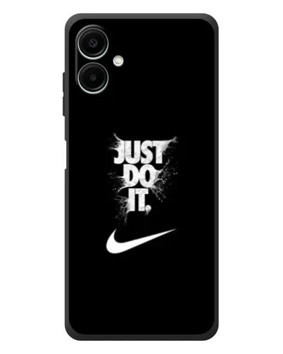Чехол для Samsung Galaxy A08 с картинкой «Текстовый принт Nike»