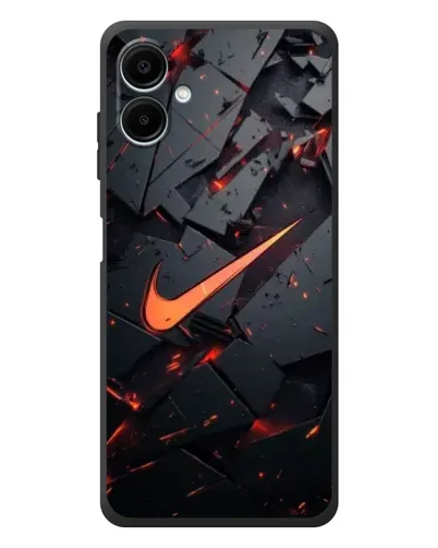 Чехол для Samsung Galaxy A08 с картинкой «Nike — эффект разломов»