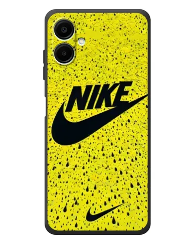 Чехол для Samsung Galaxy A08 с картинкой «Желтый текстурный Nike»