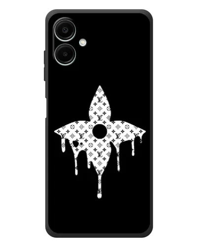 Чехол для Samsung Galaxy A08 с картинкой «Цветочная монограмма»