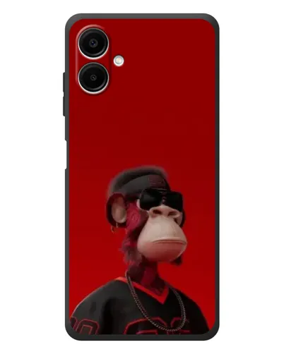 Чехол для Samsung Galaxy A08 с картинкой «Bored Ape в красном» Чехол для Samsung Galaxy A08 с картинкой «Bored Ape в красном»
