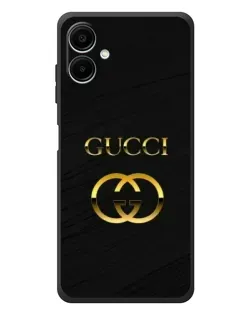 Чехол для Samsung Galaxy A08 с картинкой «Золотой логотип Gucci» Чехол для Samsung Galaxy A08 с картинкой «Золотой логотип Gucci»
