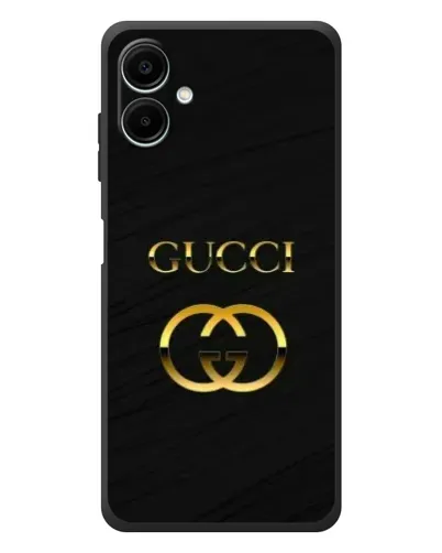 Чехол для Samsung Galaxy A08 с картинкой «Золотой логотип Gucci» Чехол для Samsung Galaxy A08 с картинкой «Золотой логотип Gucci»