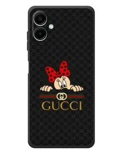 Чехол для Samsung Galaxy A08 с картинкой «Минни Маус Gucci — черный» Чехол для Samsung Galaxy A08 с картинкой «Минни Маус Gucci — черный»