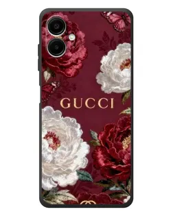Чехол для Samsung Galaxy A08 с картинкой «Gucci — бордовые розы» Чехол для Samsung Galaxy A08 с картинкой «Gucci — бордовые розы»