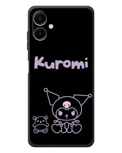 Чехол для Samsung Galaxy A08 с картинкой «Kuromi — черный минимализм»