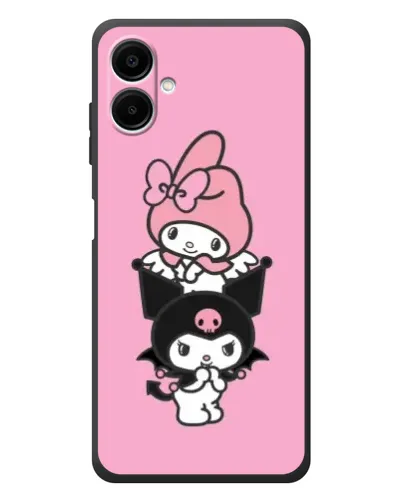 Чехол для Samsung Galaxy A08 с картинкой «My Melody и Kuromi»