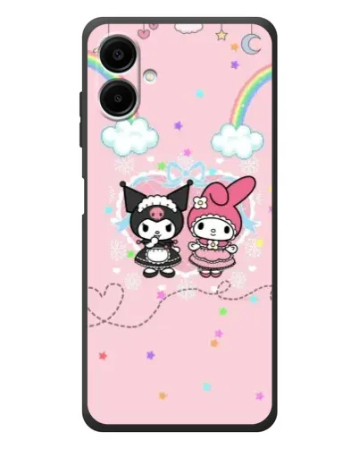 Чехол для Samsung Galaxy A08 с картинкой «My Melody и Kuromi»