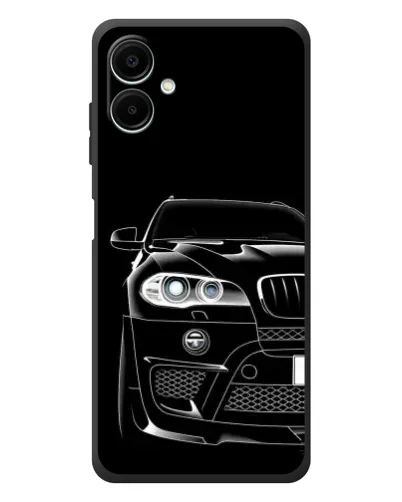 Чехол для Samsung Galaxy A08 с картинкой «Темный силуэт BMW»