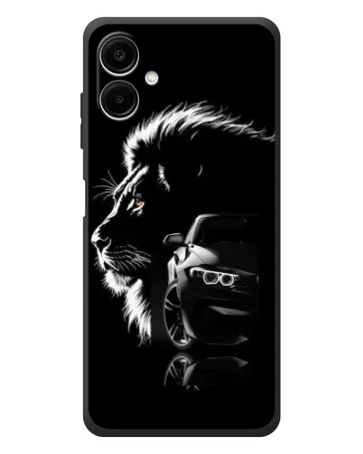 Чехол для Samsung Galaxy A08 с картинкой «BMW и лев»