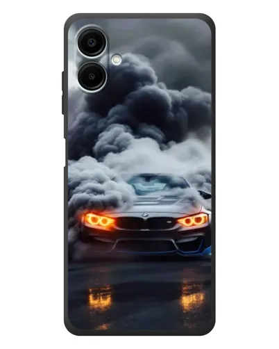 Чехол для Samsung Galaxy A08 с картинкой «BMW в дыму»